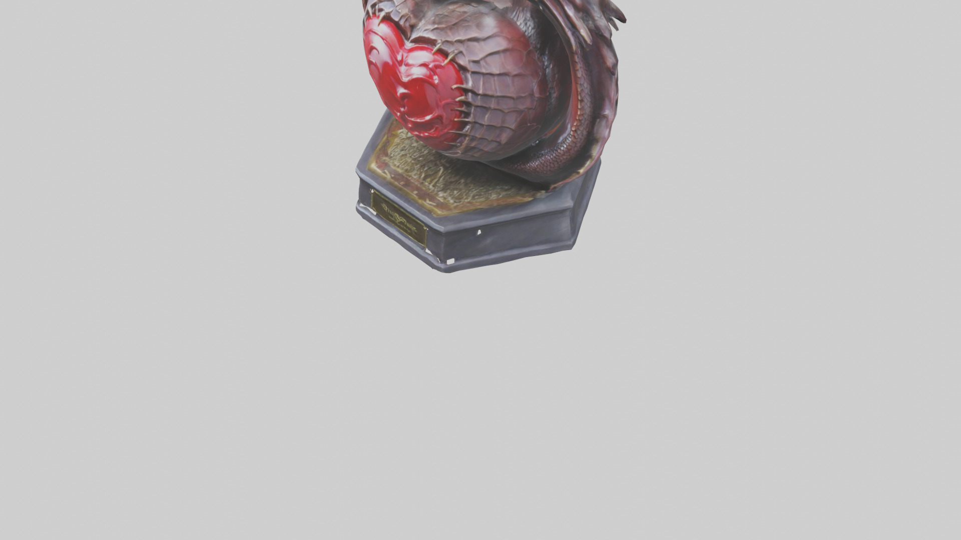 Dragon Heart statue model Low-poly 3D model_5