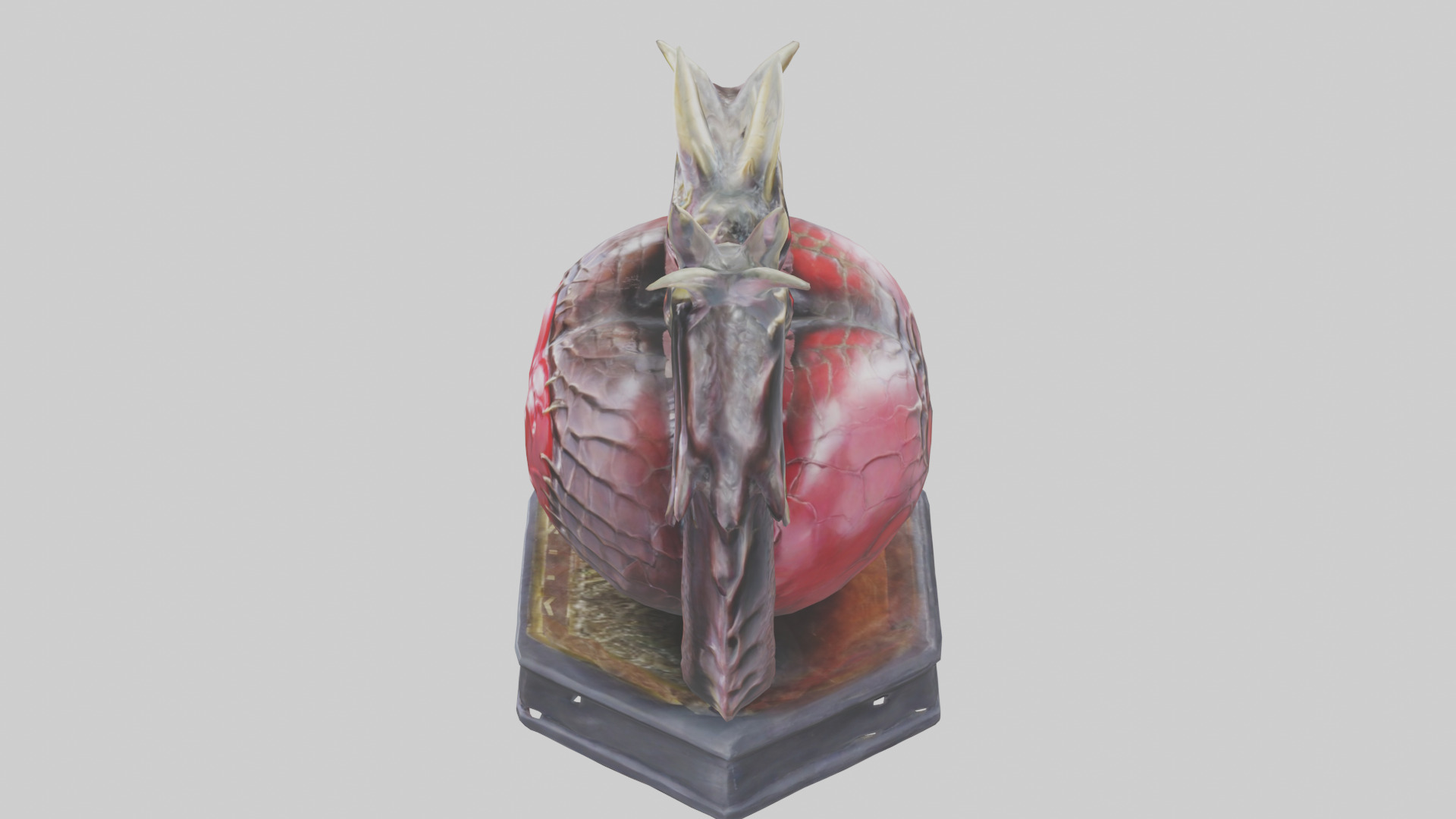 Dragon Heart statue model Low-poly 3D model_27