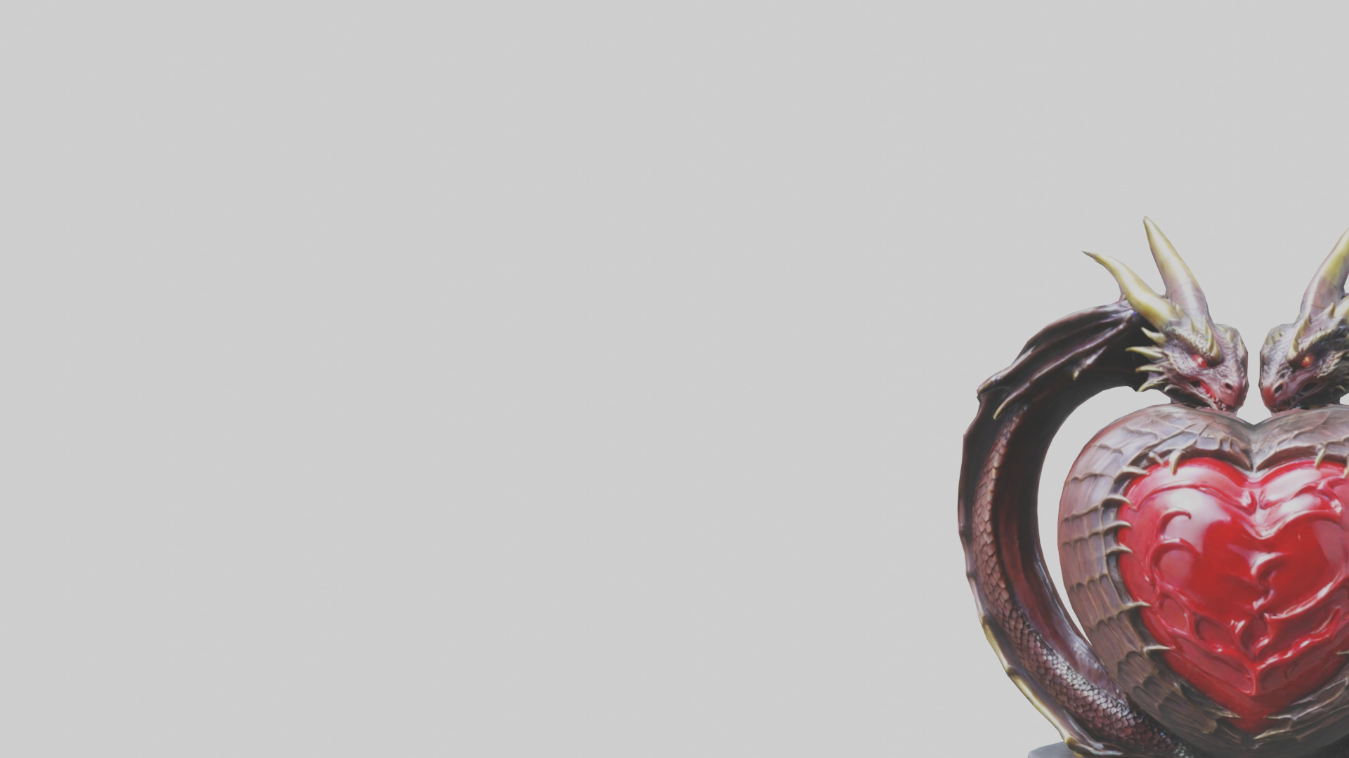 Dragon Heart statue model Low-poly 3D model_21