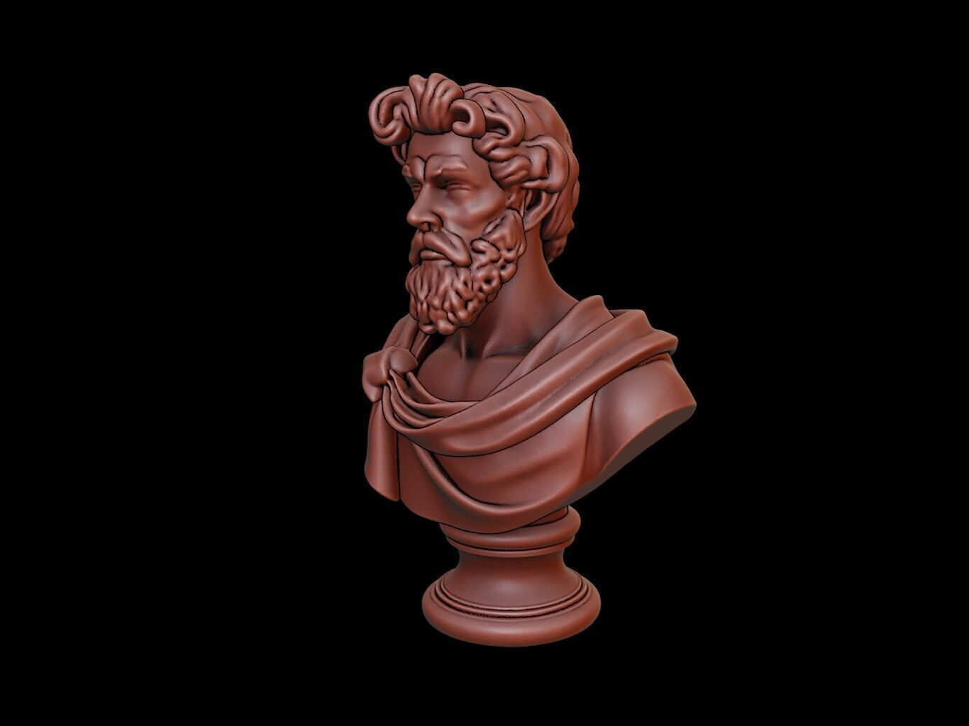 Uranus Bust 3D print model_2