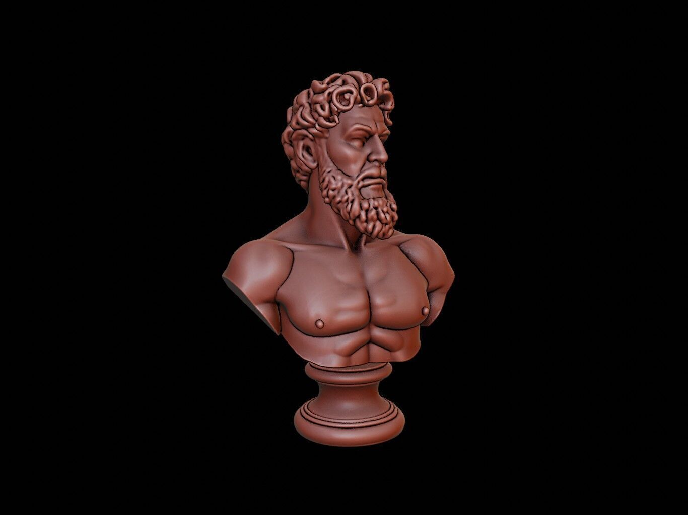 Uranus Bust 3D print model_1