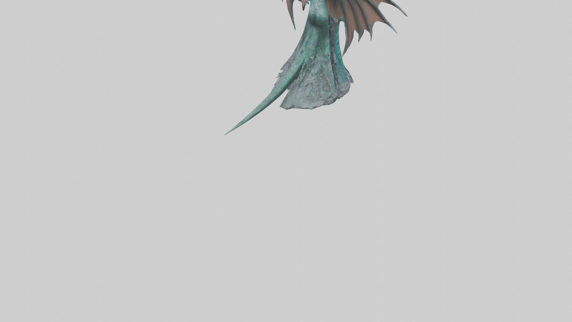 Dragon Queen statue model Low-poly 3D model_6