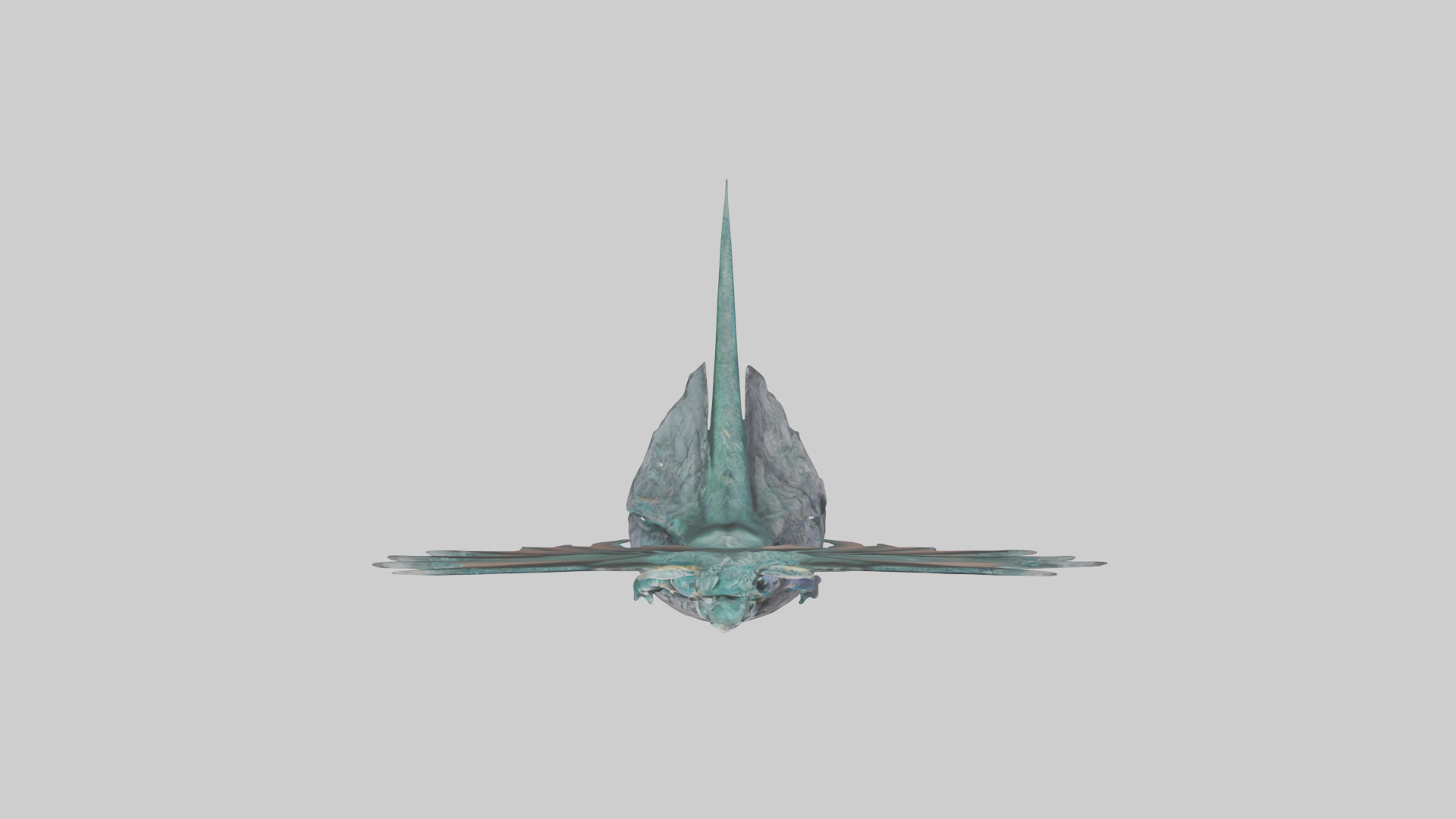 Dragon Queen statue model Low-poly 3D model_24