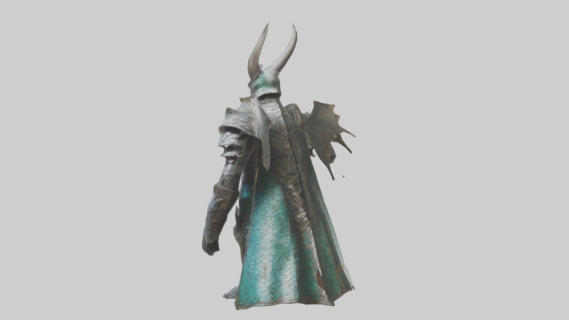 Dragon Scale Armor model Low-poly 3D model_3