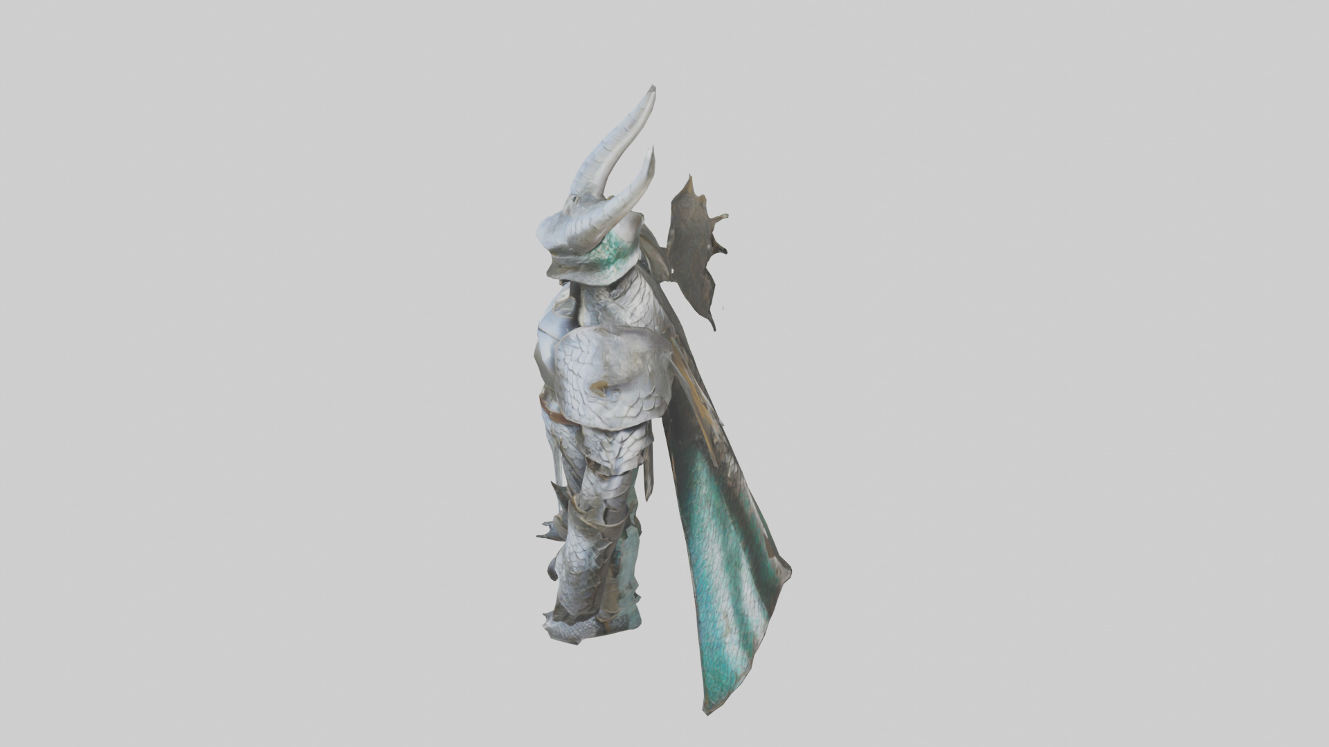 Dragon Scale Armor model Low-poly 3D model_27