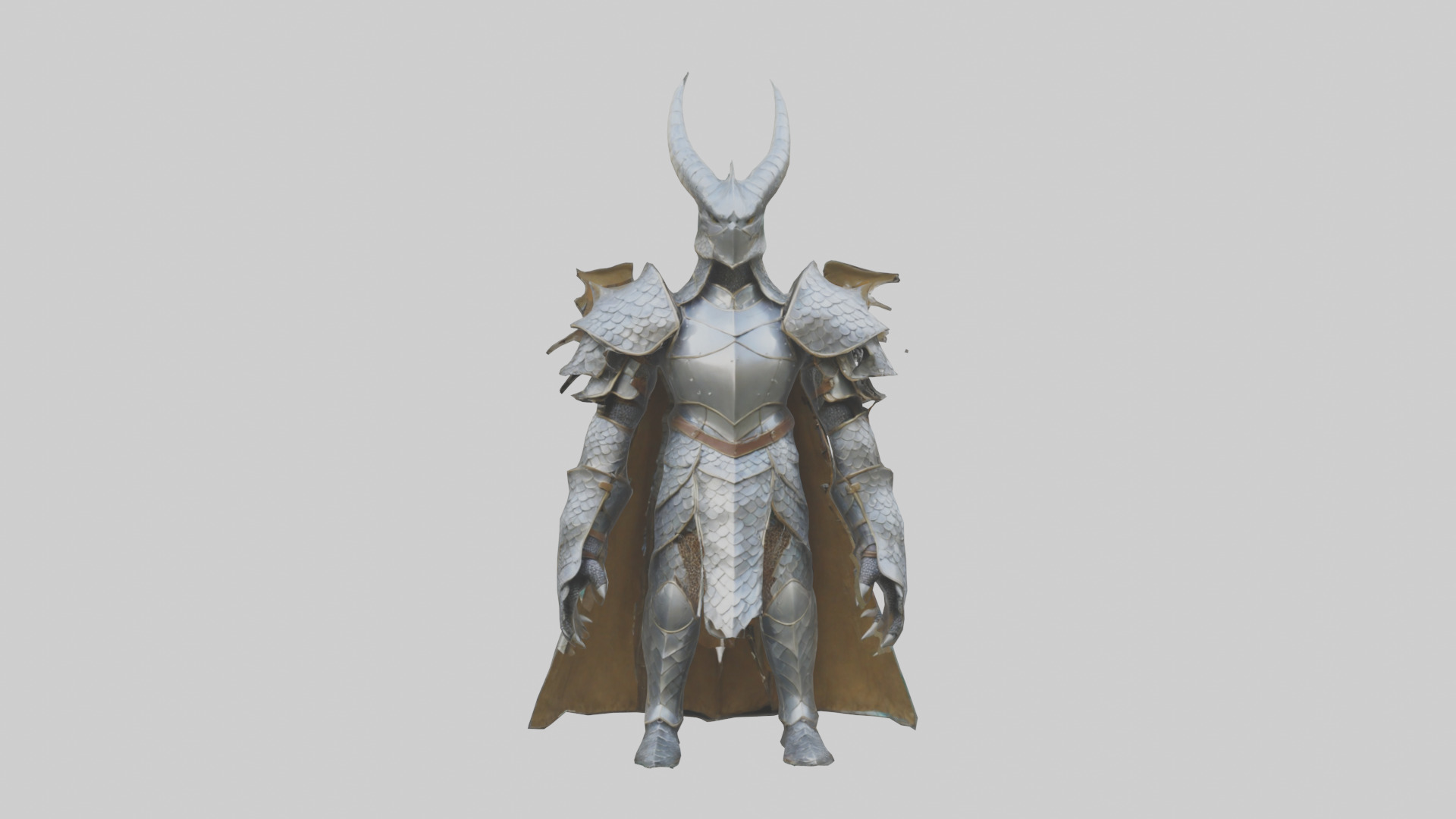 Dragon Scale Armor model Low-poly 3D model_19