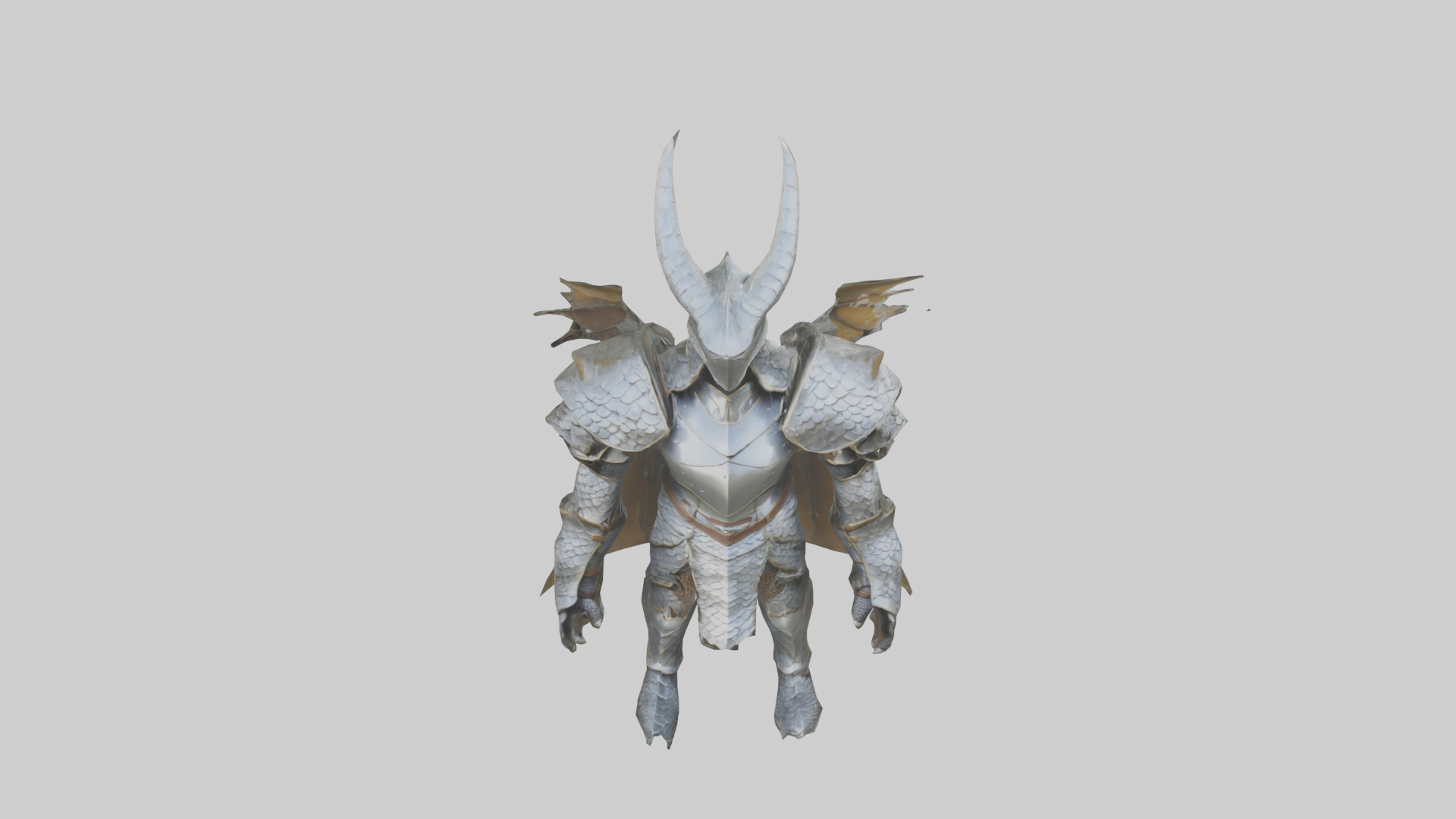 Dragon Scale Armor model Low-poly 3D model_26