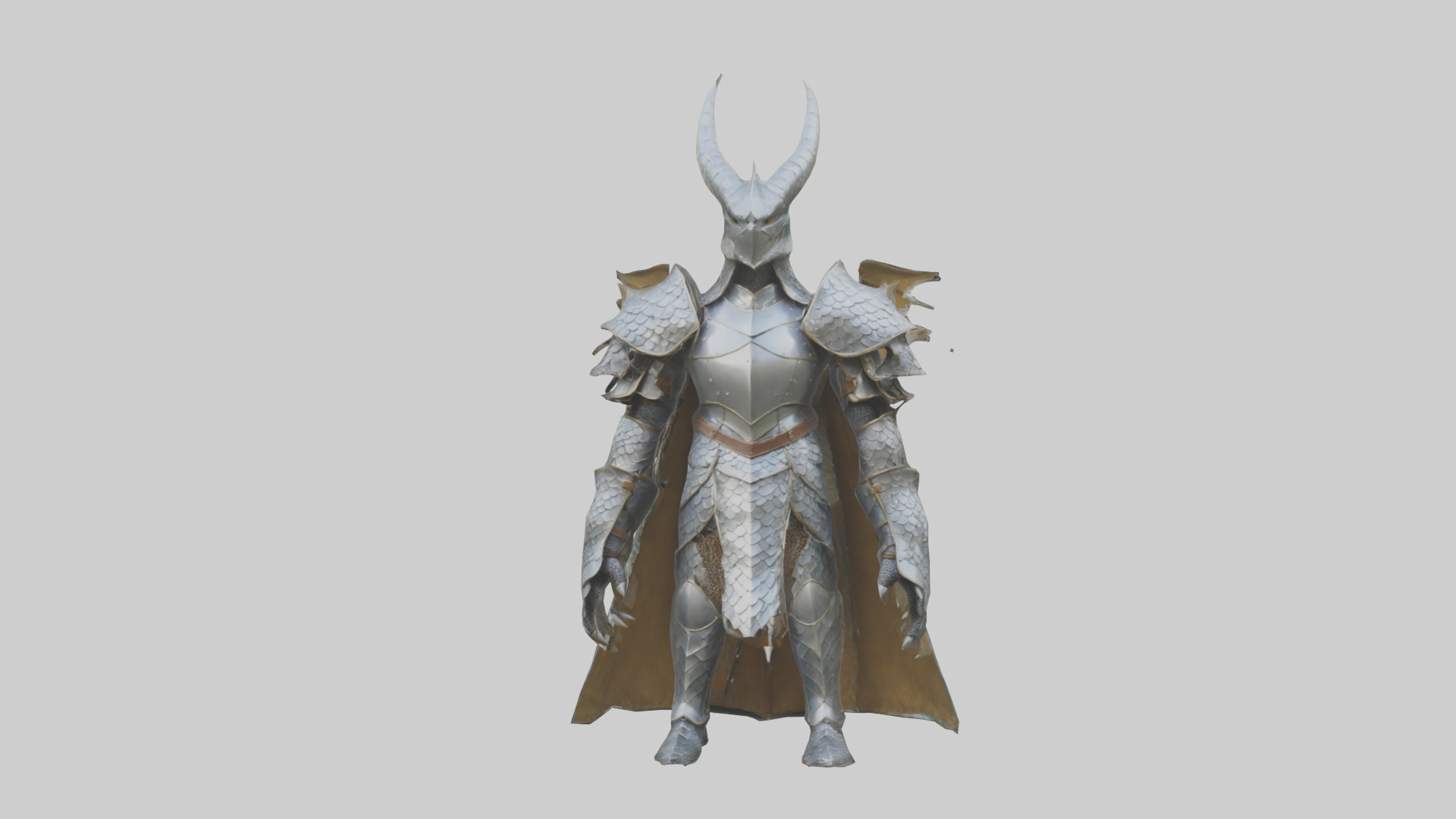 Dragon Scale Armor model Low-poly 3D model_14