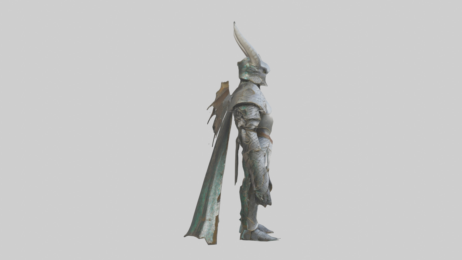 Dragon Scale Armor model Low-poly 3D model_23