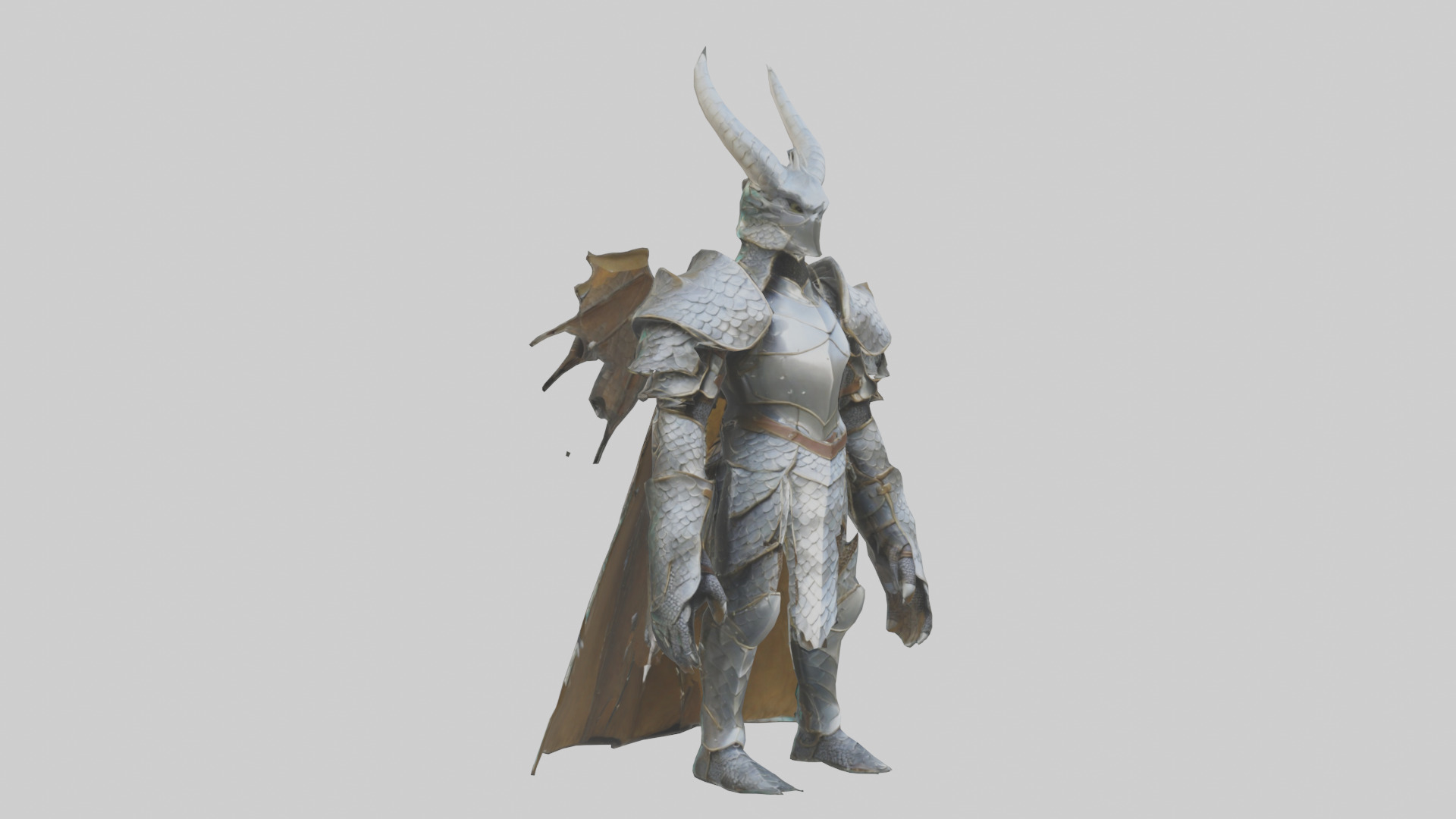 Dragon Scale Armor model Low-poly 3D model_16
