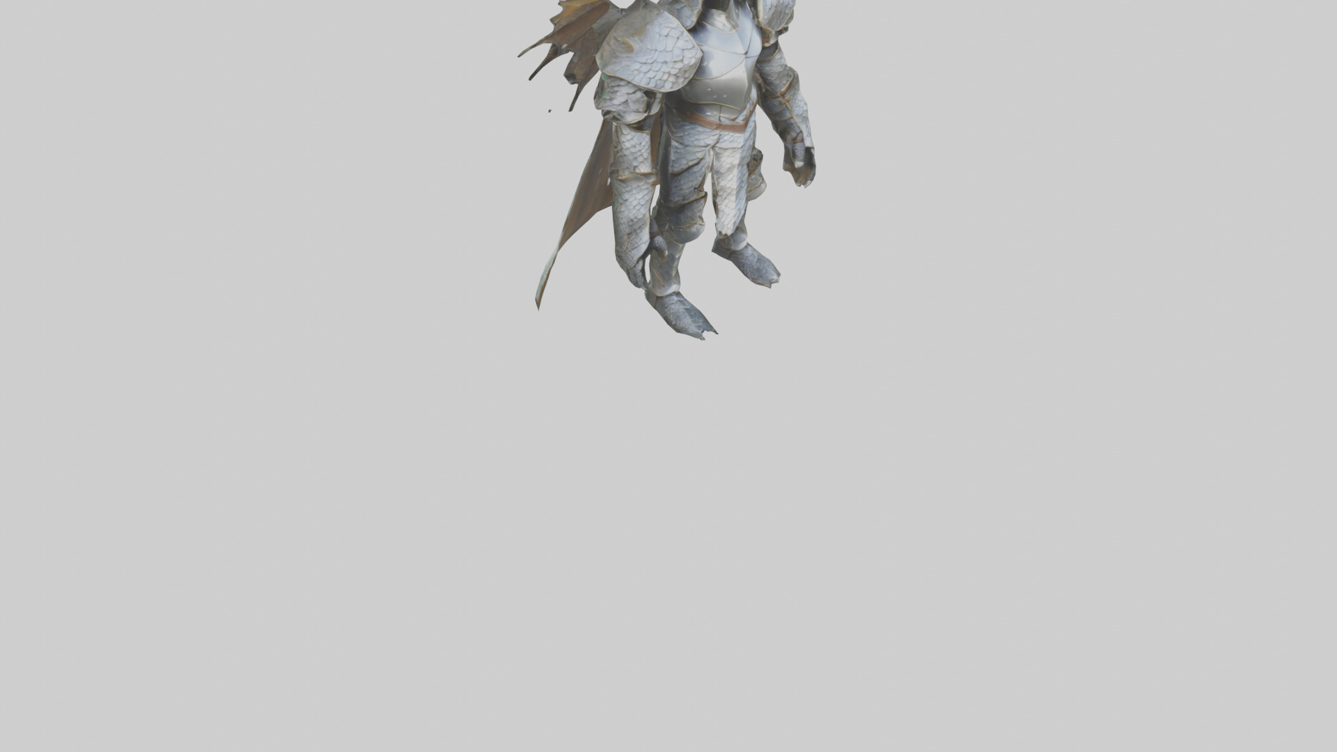 Dragon Scale Armor model Low-poly 3D model_8
