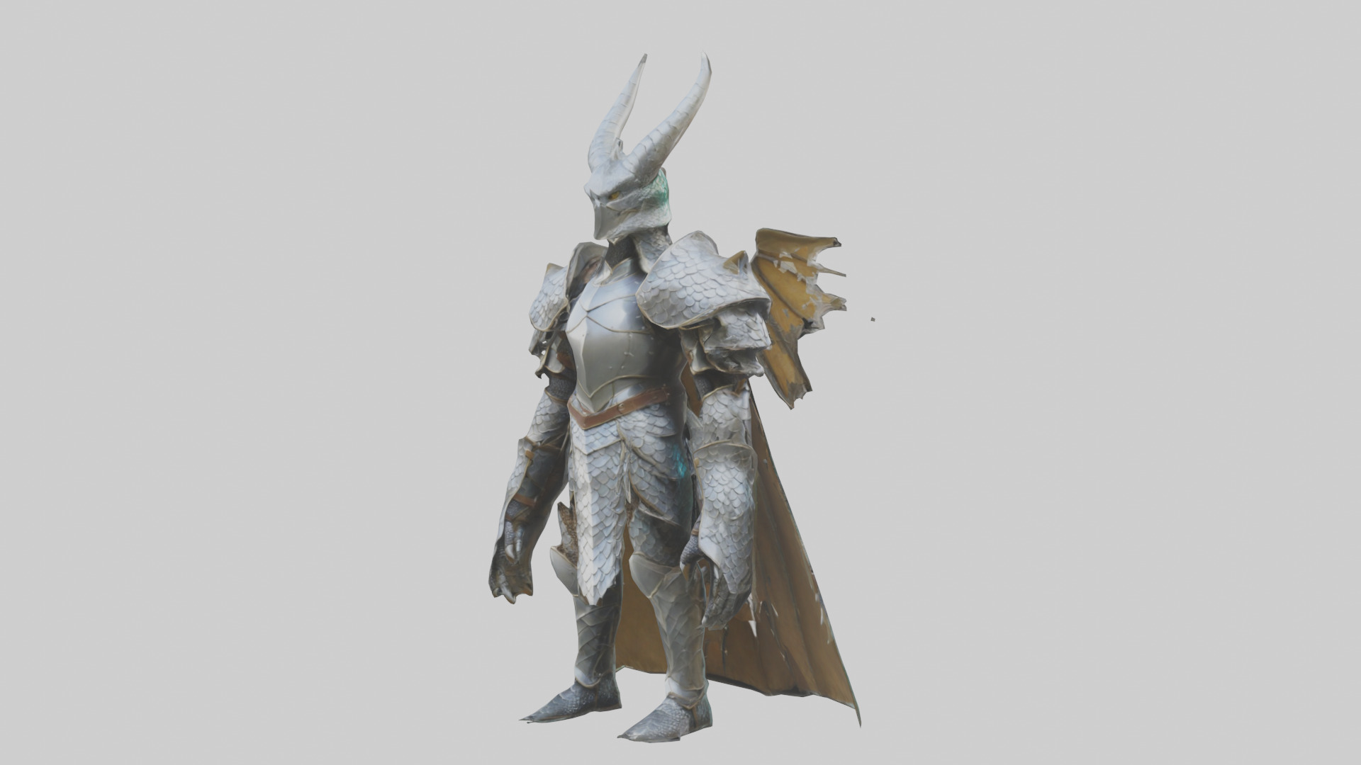 Dragon Scale Armor model Low-poly 3D model_13