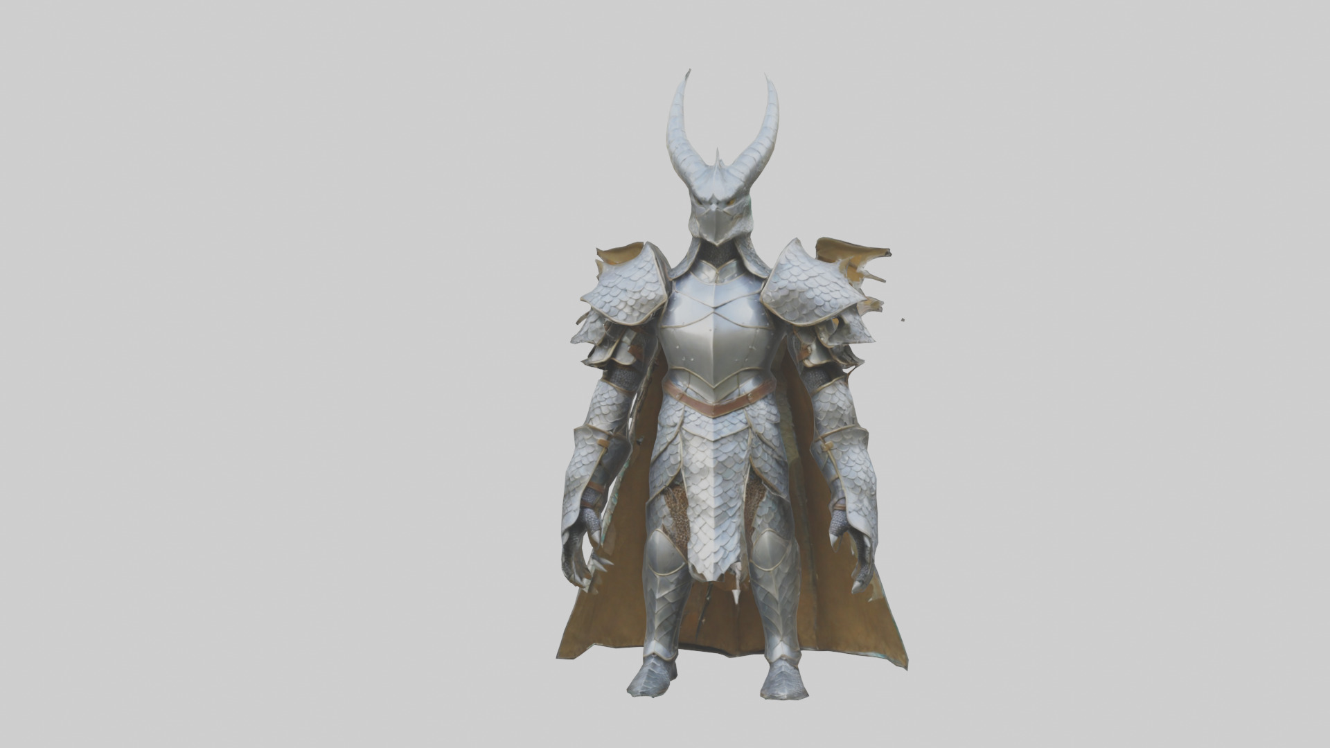 Dragon Scale Armor model Low-poly 3D model_15