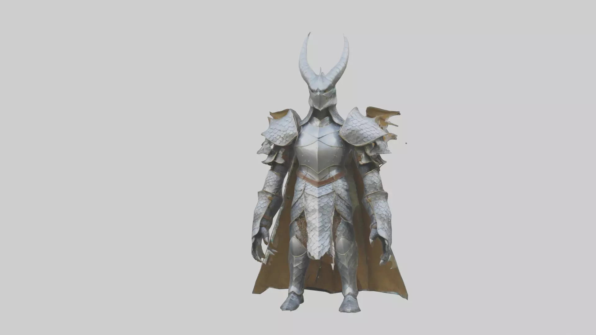 Dragon Scale Armor model Low-poly 3D model_0
