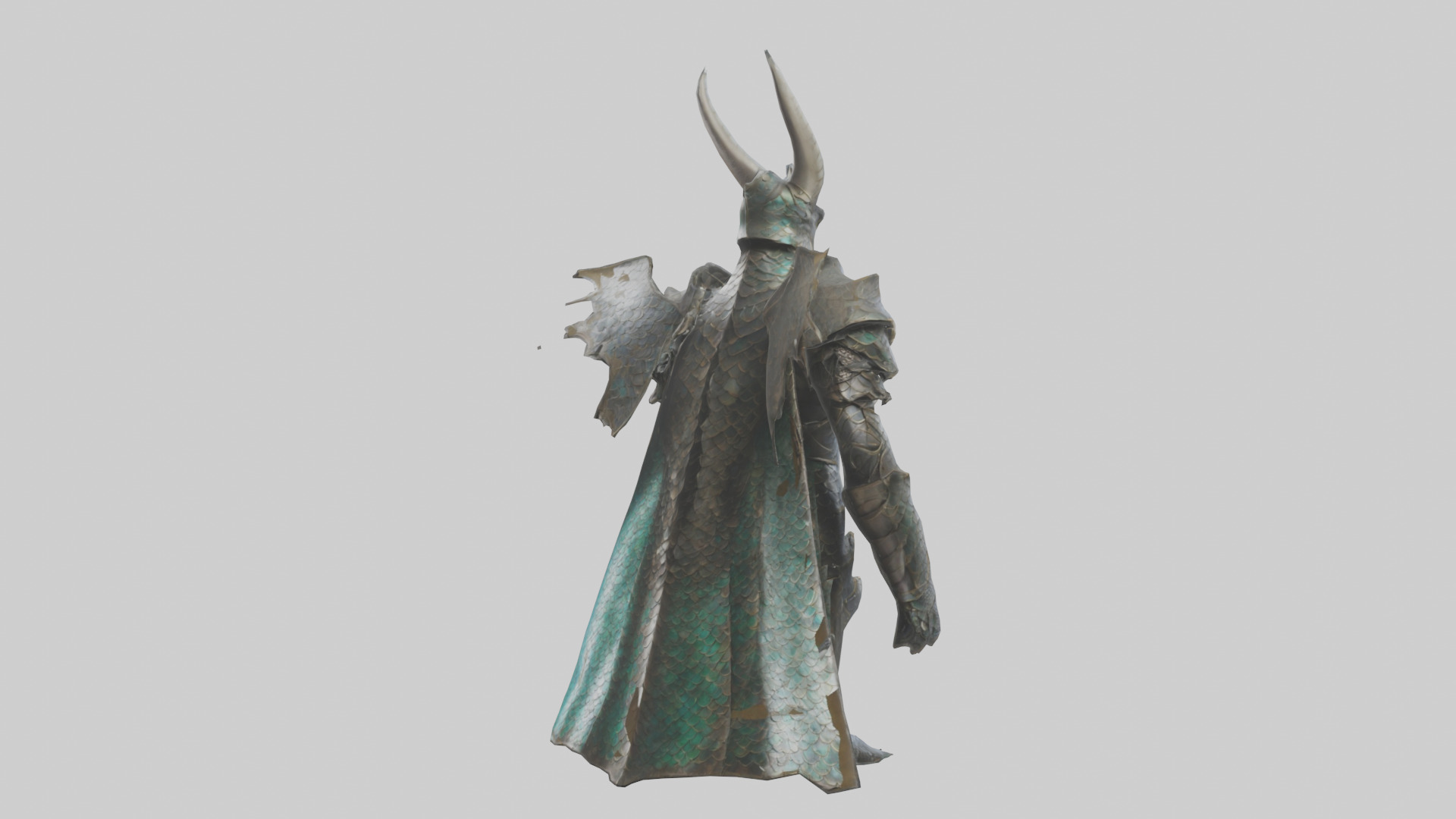 Dragon Scale Armor model Low-poly 3D model_4