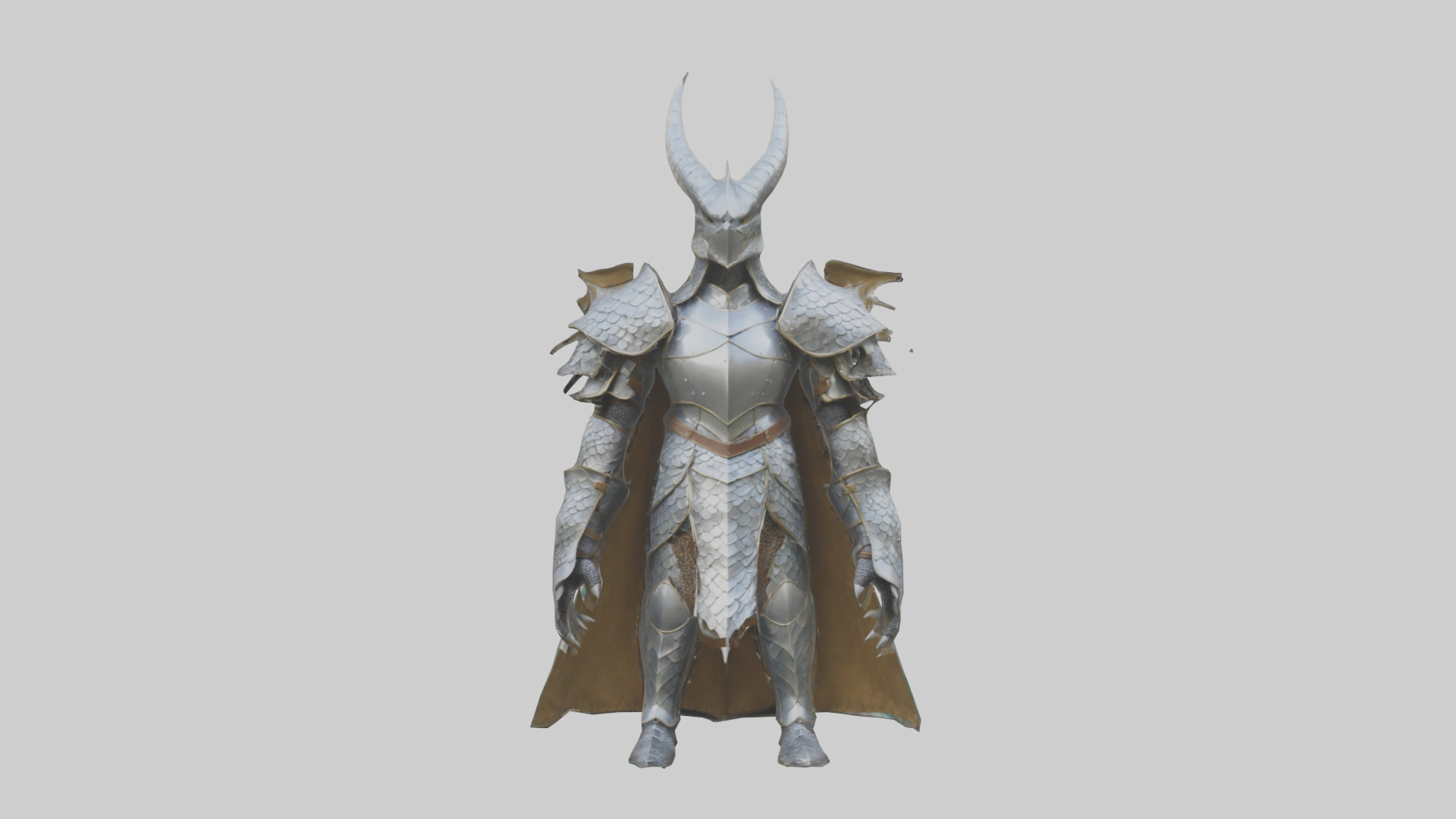 Dragon Scale Armor model Low-poly 3D model_12