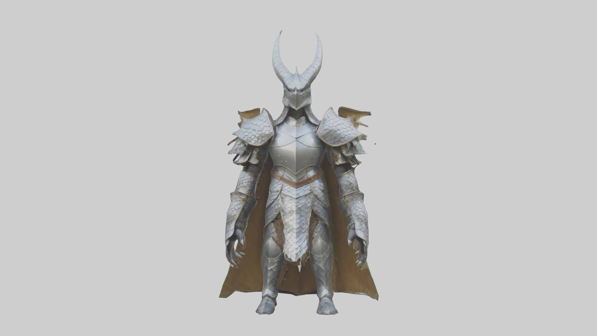 Dragon Scale Armor model Low-poly 3D model_1