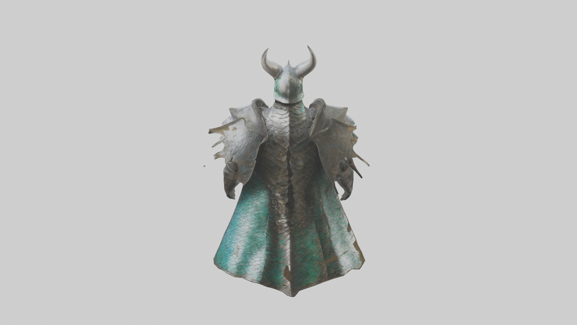 Dragon Scale Armor model Low-poly 3D model_25