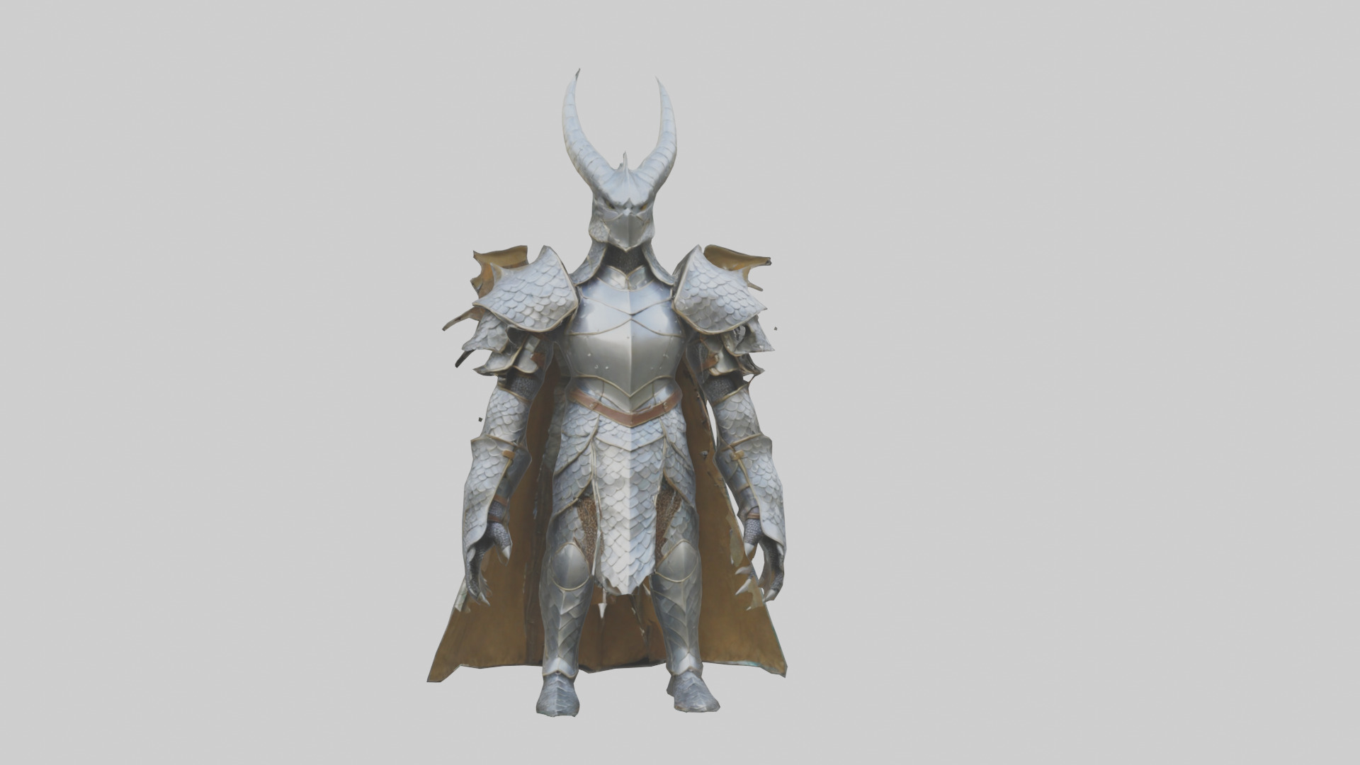 Dragon Scale Armor model Low-poly 3D model_20