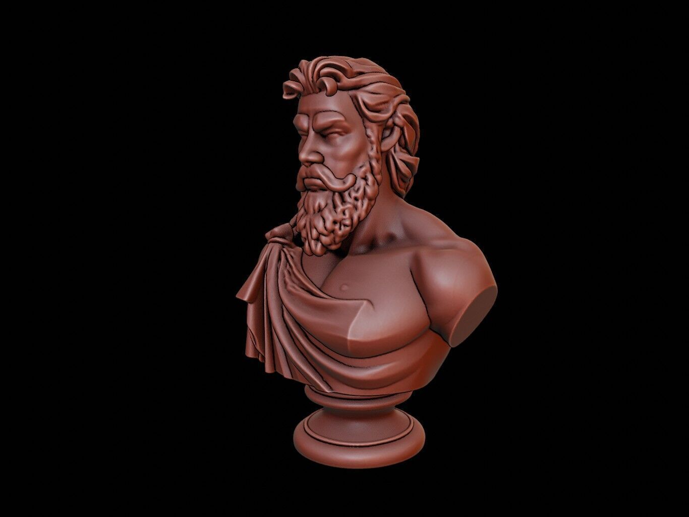 Zeus Bust 3D print model_2