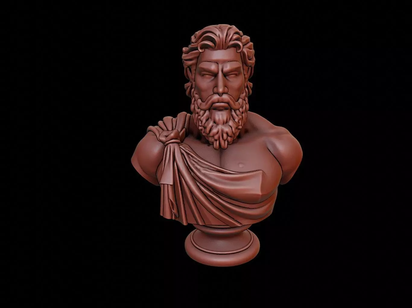 Zeus Bust 3D print model_0