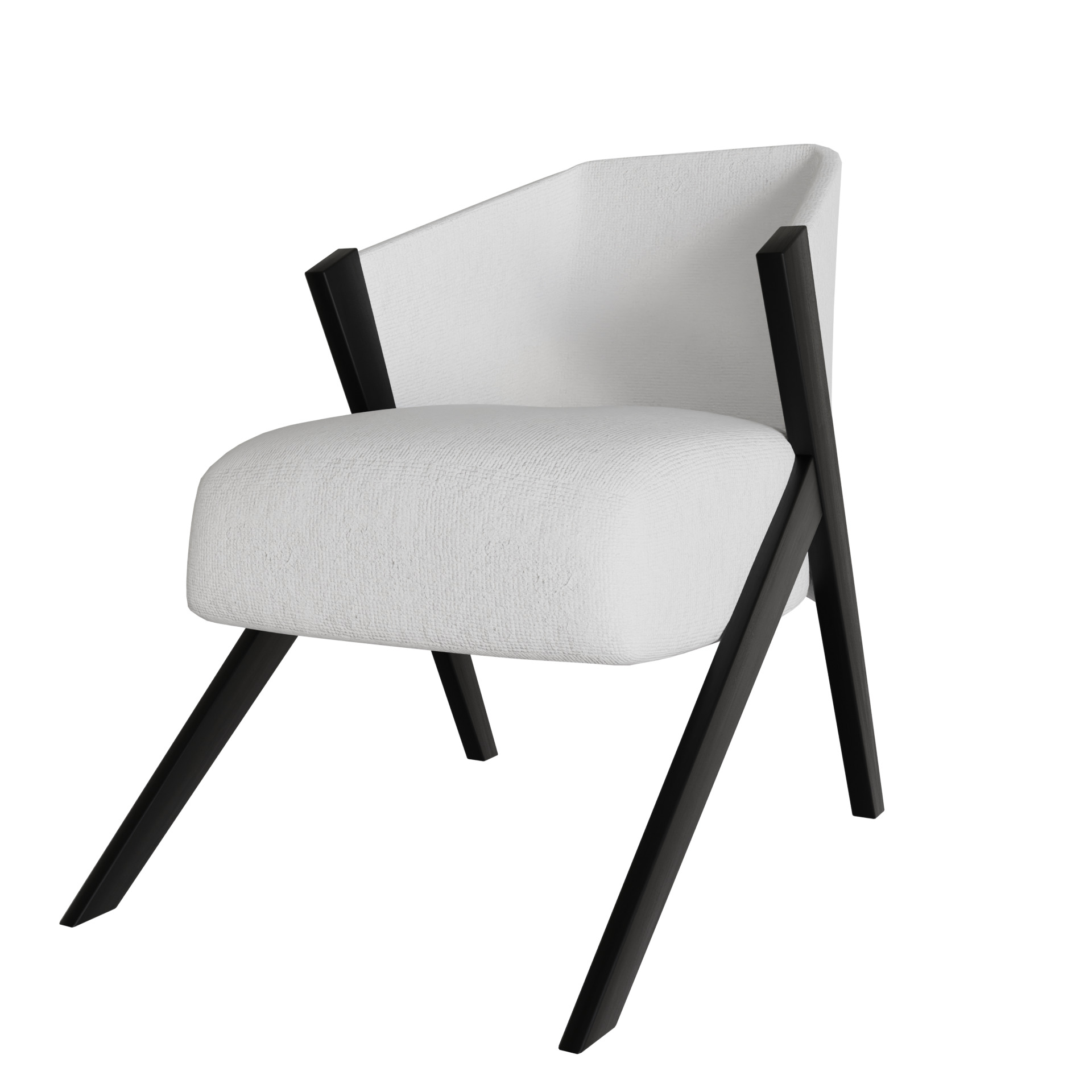 Fancy Chair Low-poly 3D model_6