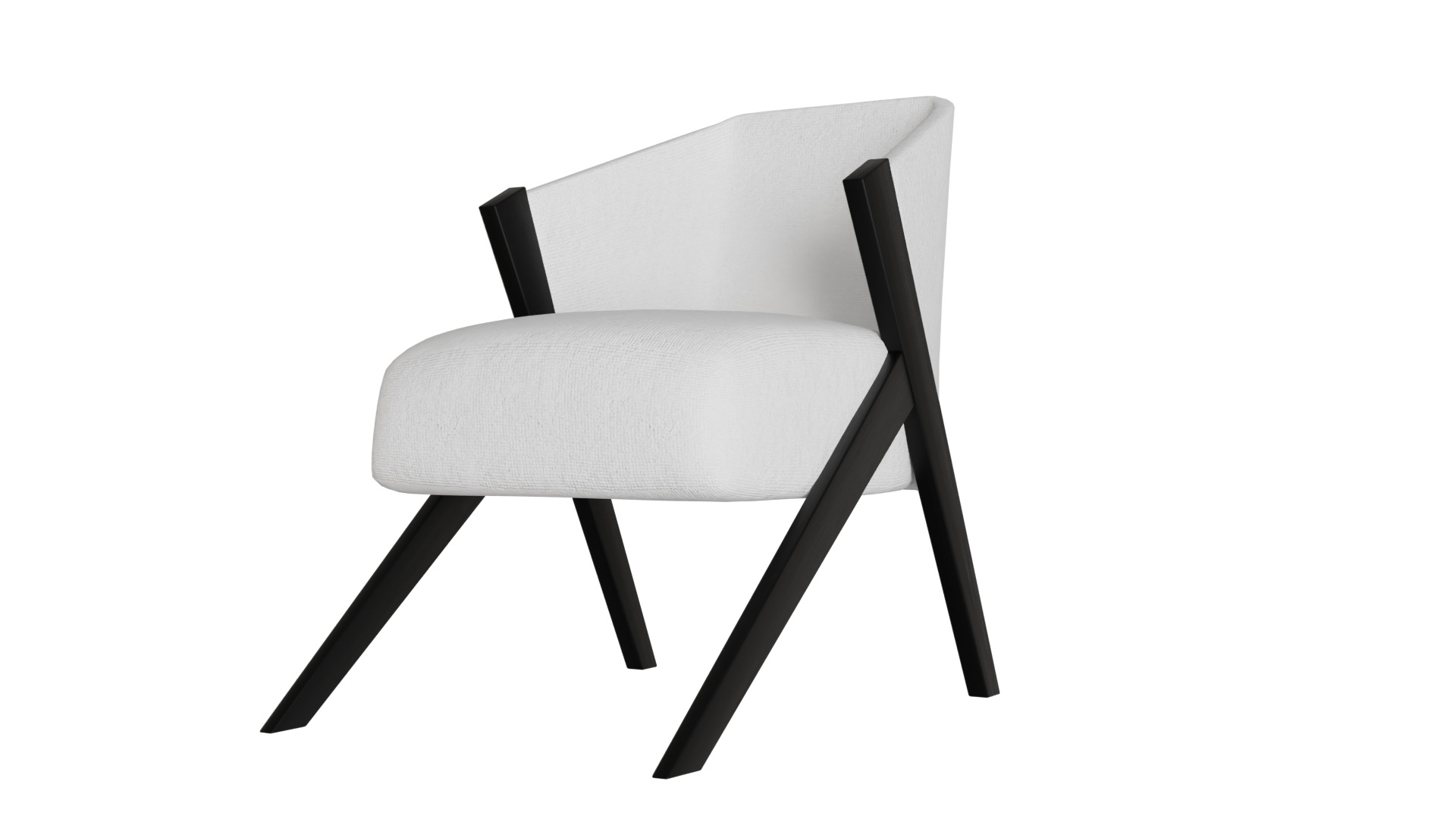 Fancy Chair Low-poly 3D model_8