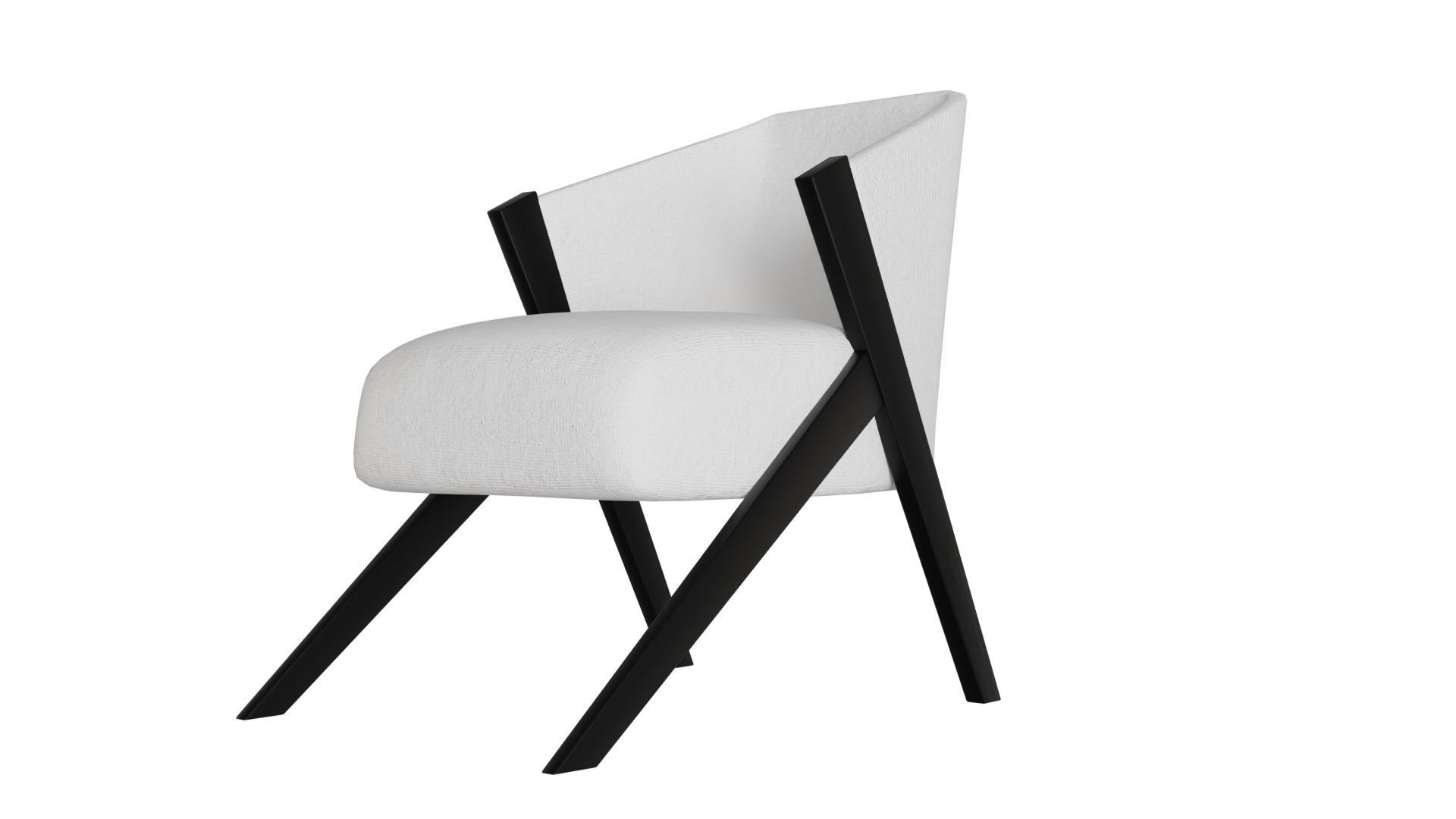 Fancy Chair Low-poly 3D model_7