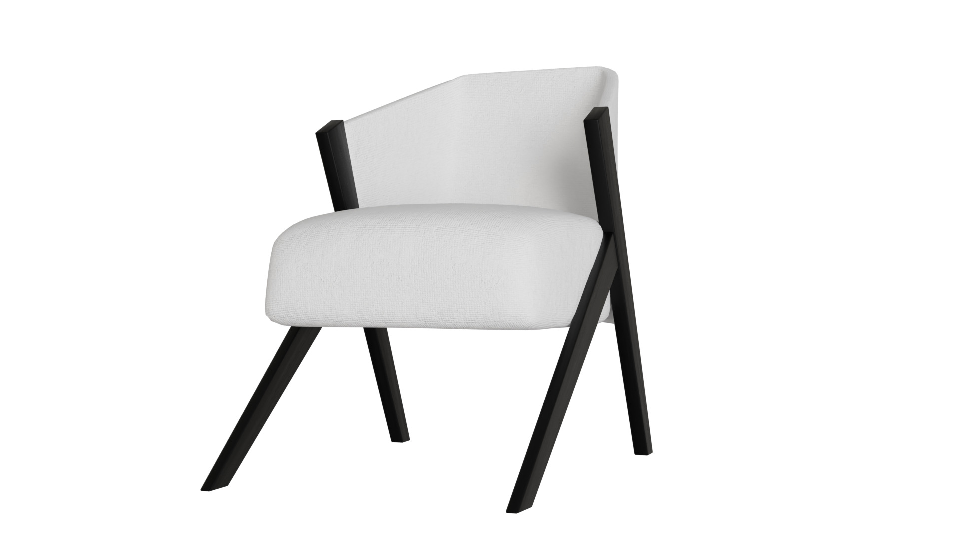 Fancy Chair Low-poly 3D model_9