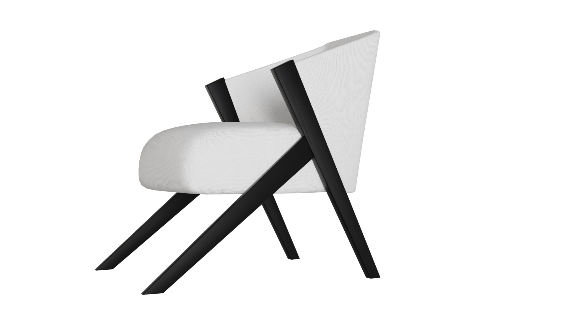 Fancy Chair Low-poly 3D model_40