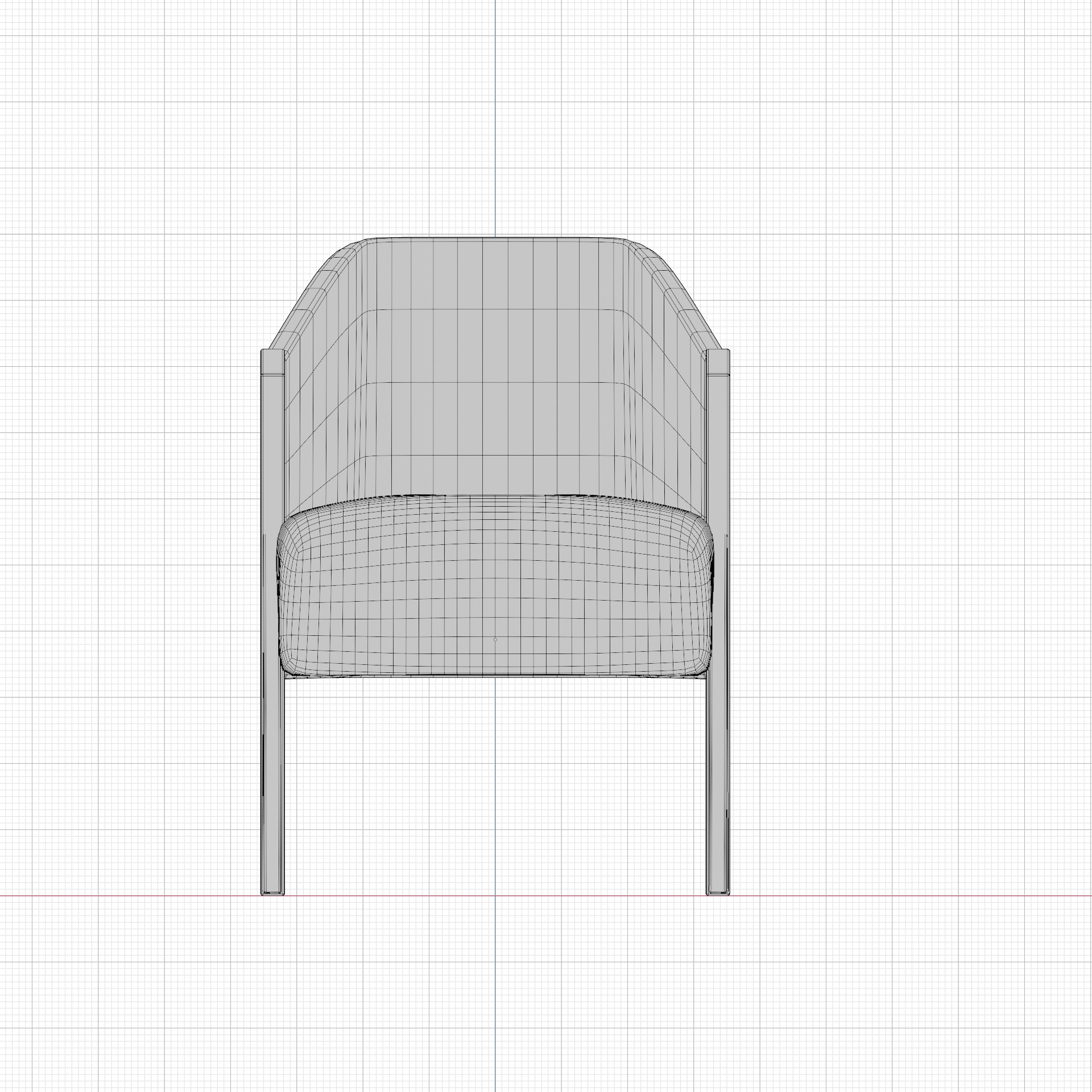 Fancy Chair Low-poly 3D model_45