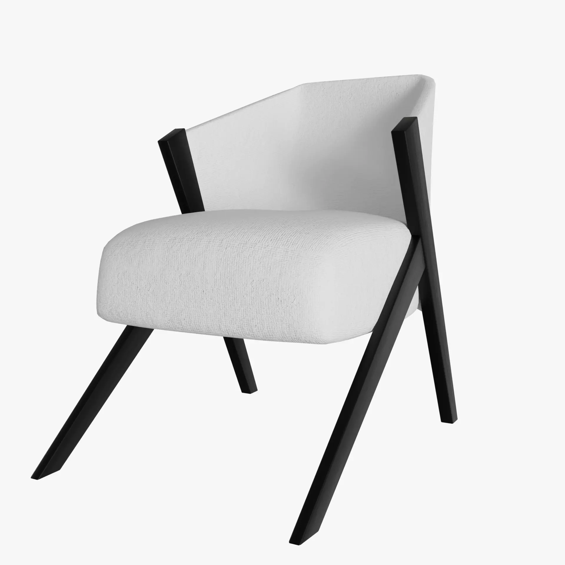 Fancy Chair Low-poly 3D model_0