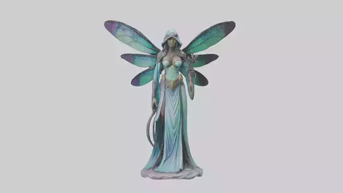 Dragonfly Sorceress statue model