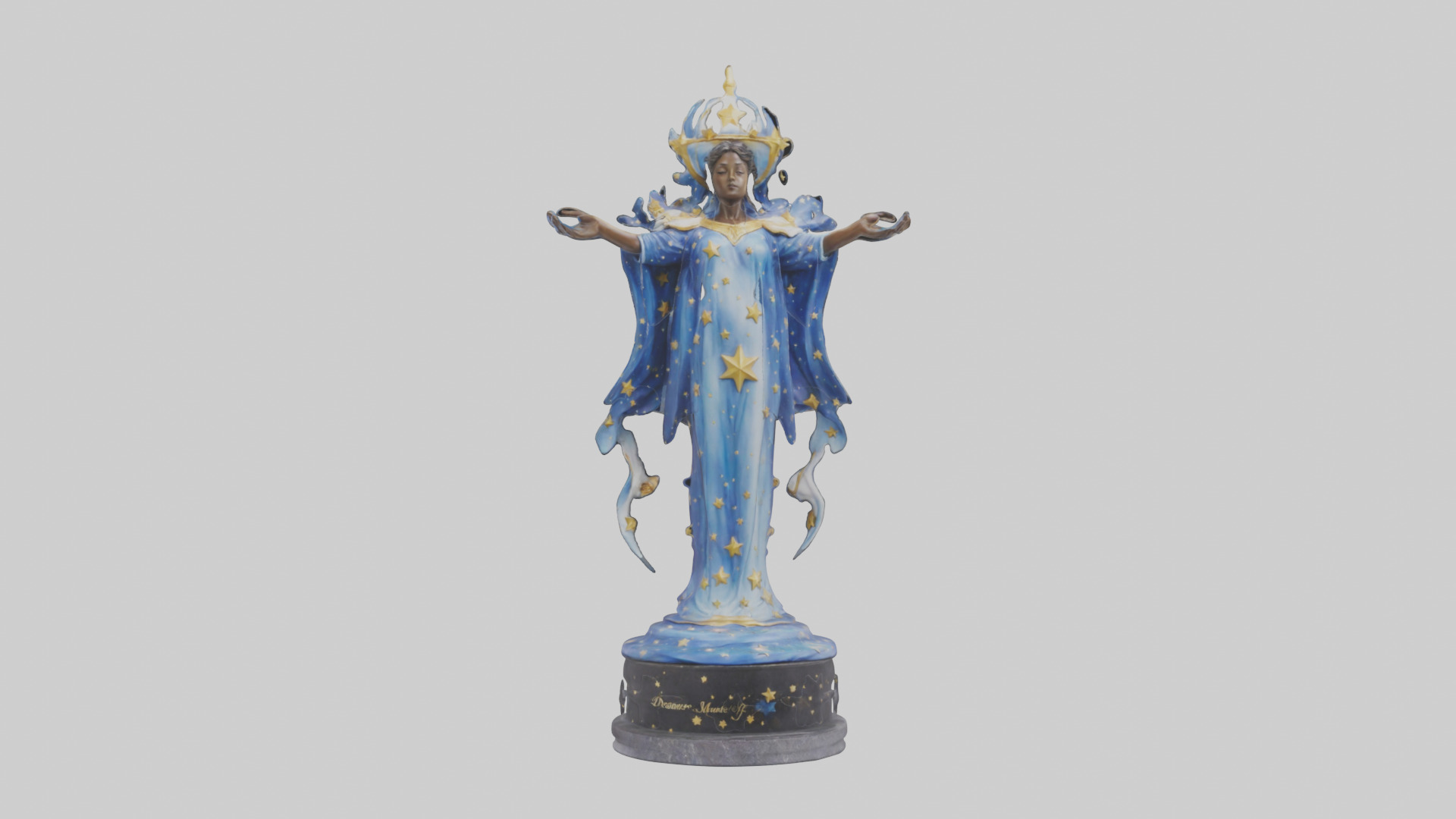Dreamer of the Stars statue model Low-poly 3D model_19