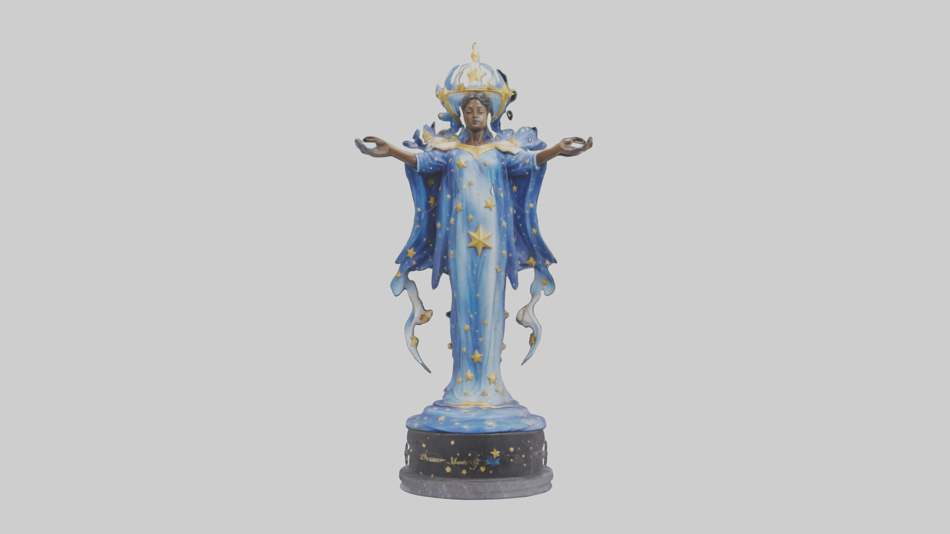 Dreamer of the Stars statue model Low-poly 3D model_14