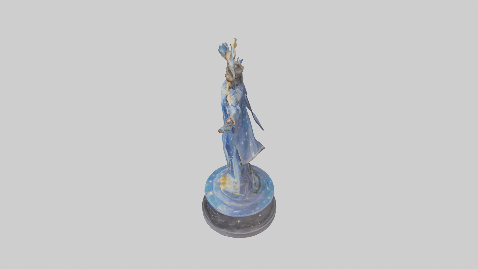 Dreamer of the Stars statue model Low-poly 3D model_27