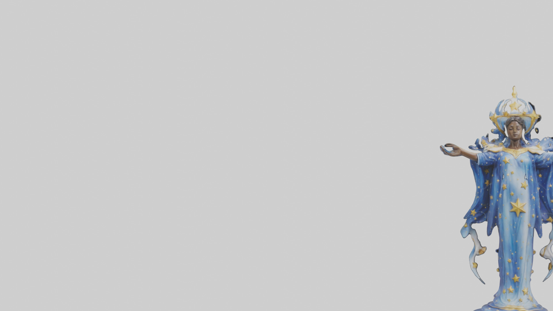 Dreamer of the Stars statue model Low-poly 3D model_21