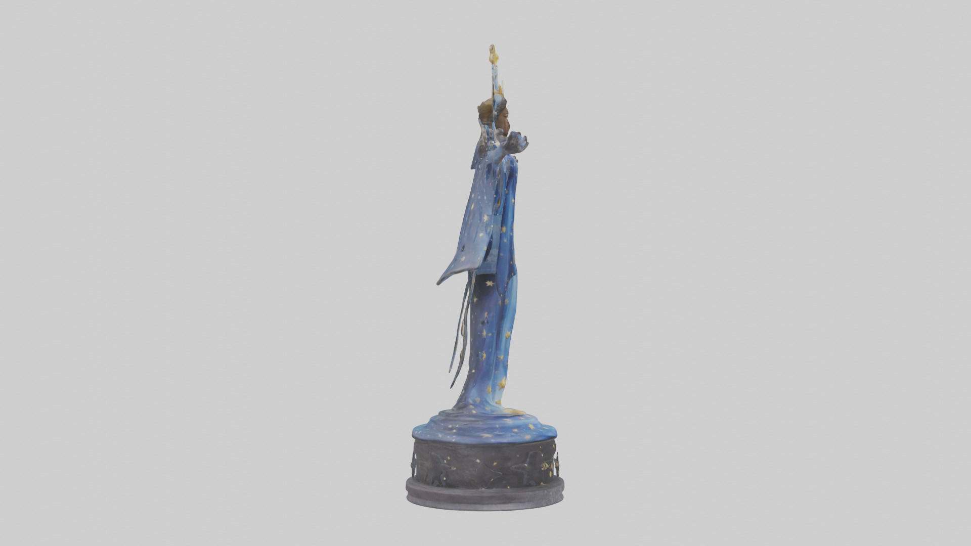 Dreamer of the Stars statue model Low-poly 3D model_23