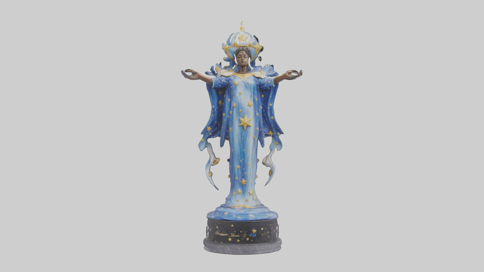 Dreamer of the Stars statue model Low-poly 3D model_11