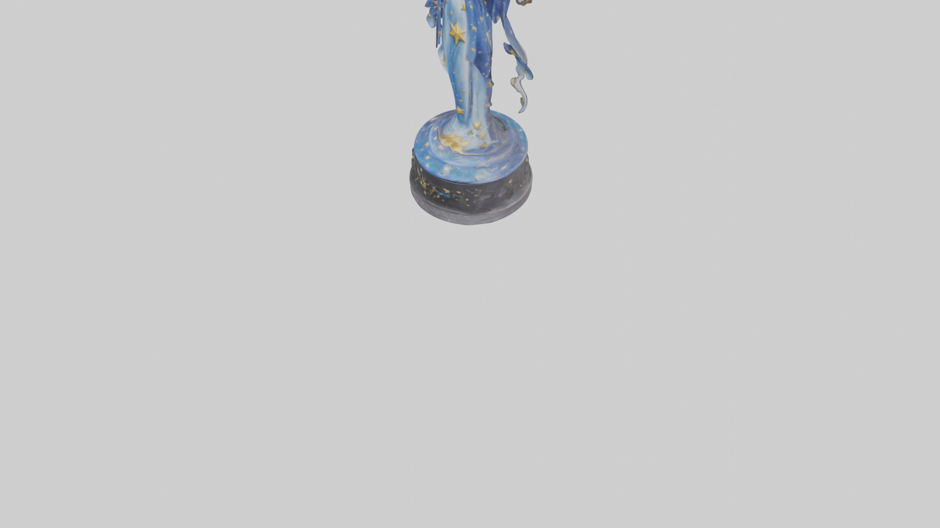 Dreamer of the Stars statue model Low-poly 3D model_6