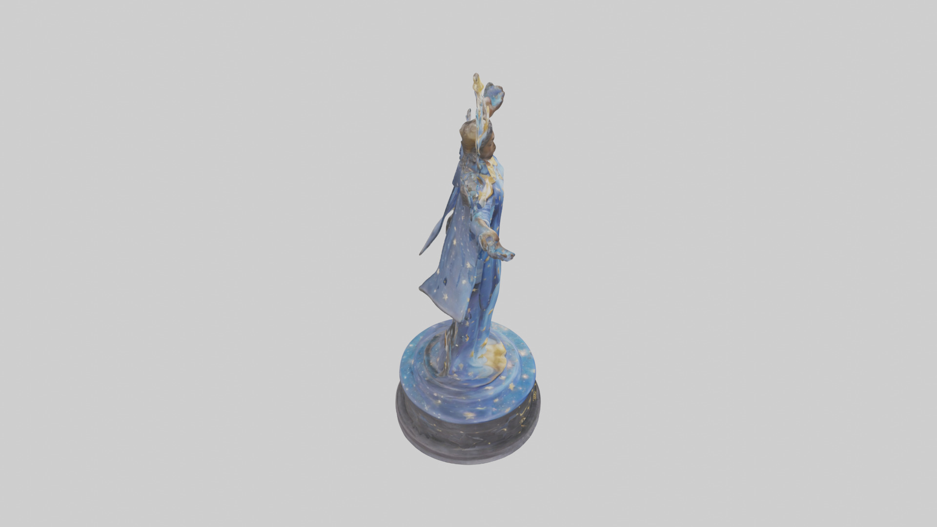 Dreamer of the Stars statue model Low-poly 3D model_28