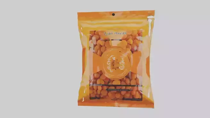 Dried Apricots Pack model Low-poly 3D model
