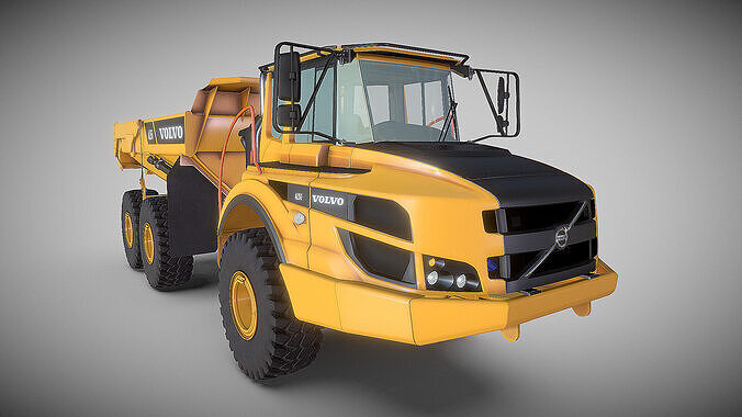 Excavator A25G Low-poly 3D model 4