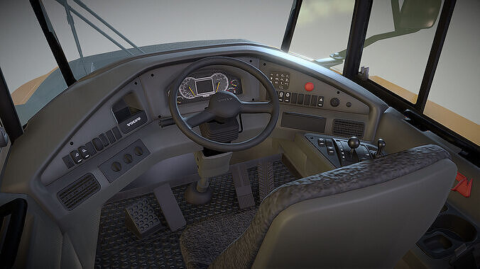 Excavator A25G Low-poly 3D model 6