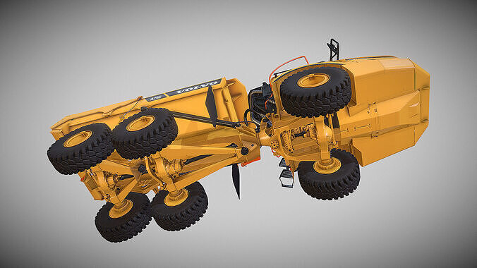 Excavator A25G Low-poly 3D model 5