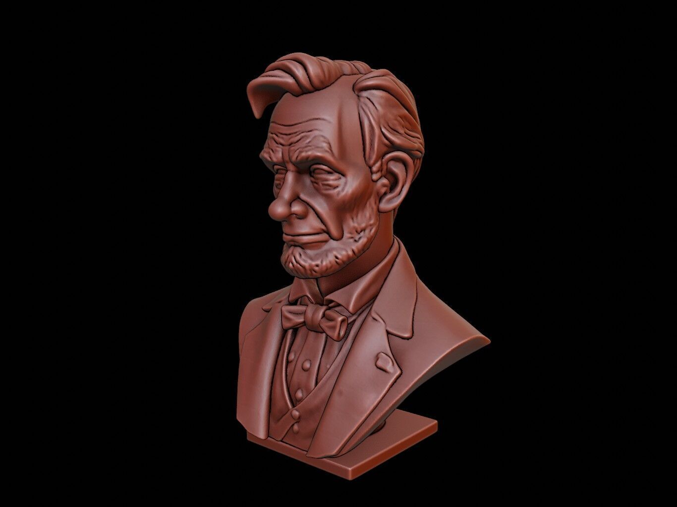 Abraham Lincoln Bust 3D print model_2
