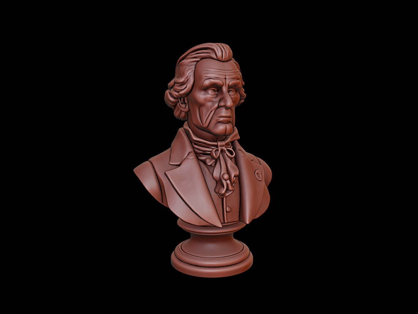 Andrew Jackson Bust 3D print model_1