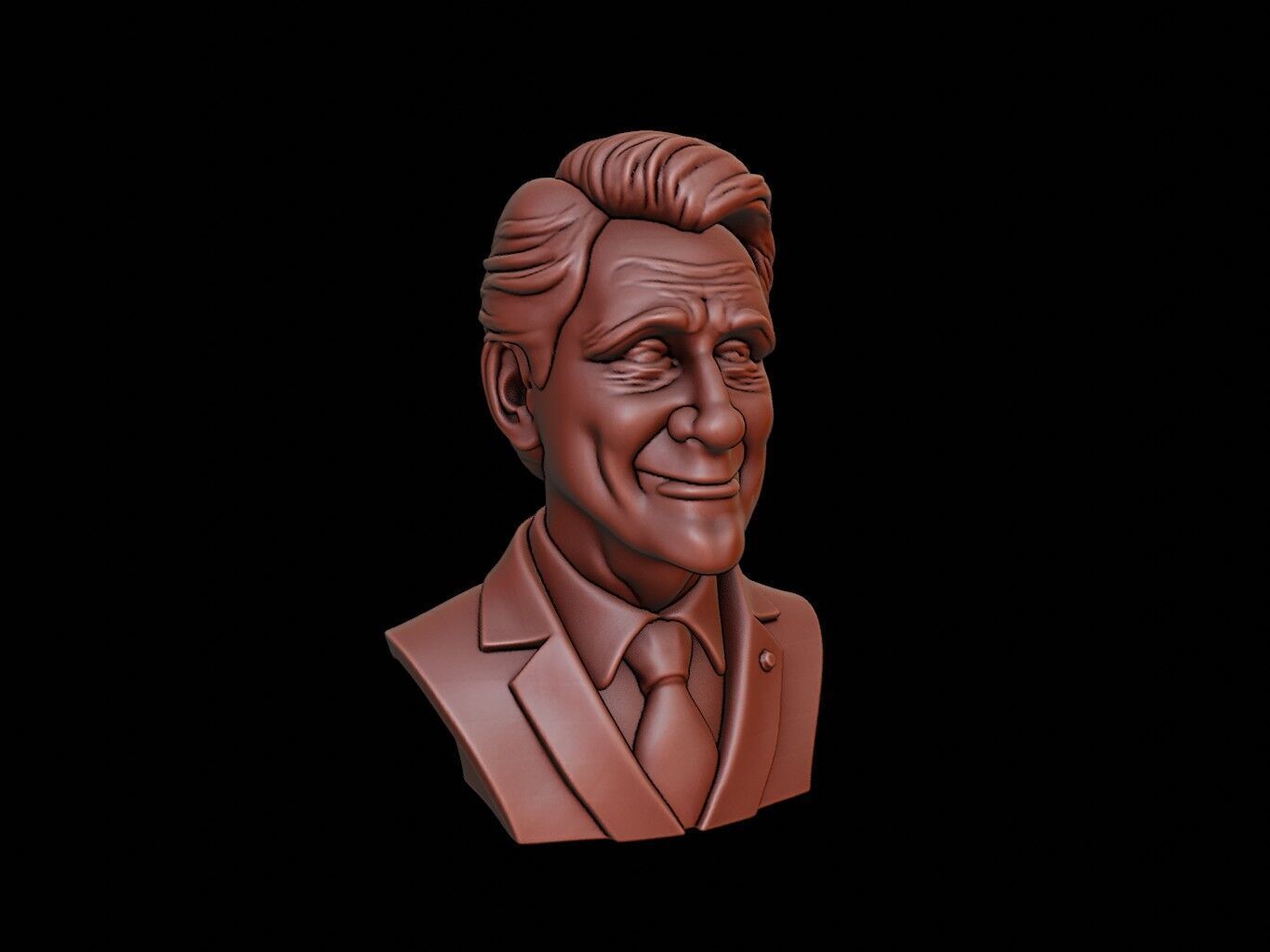Bill Clinton Bust 3D print model_1