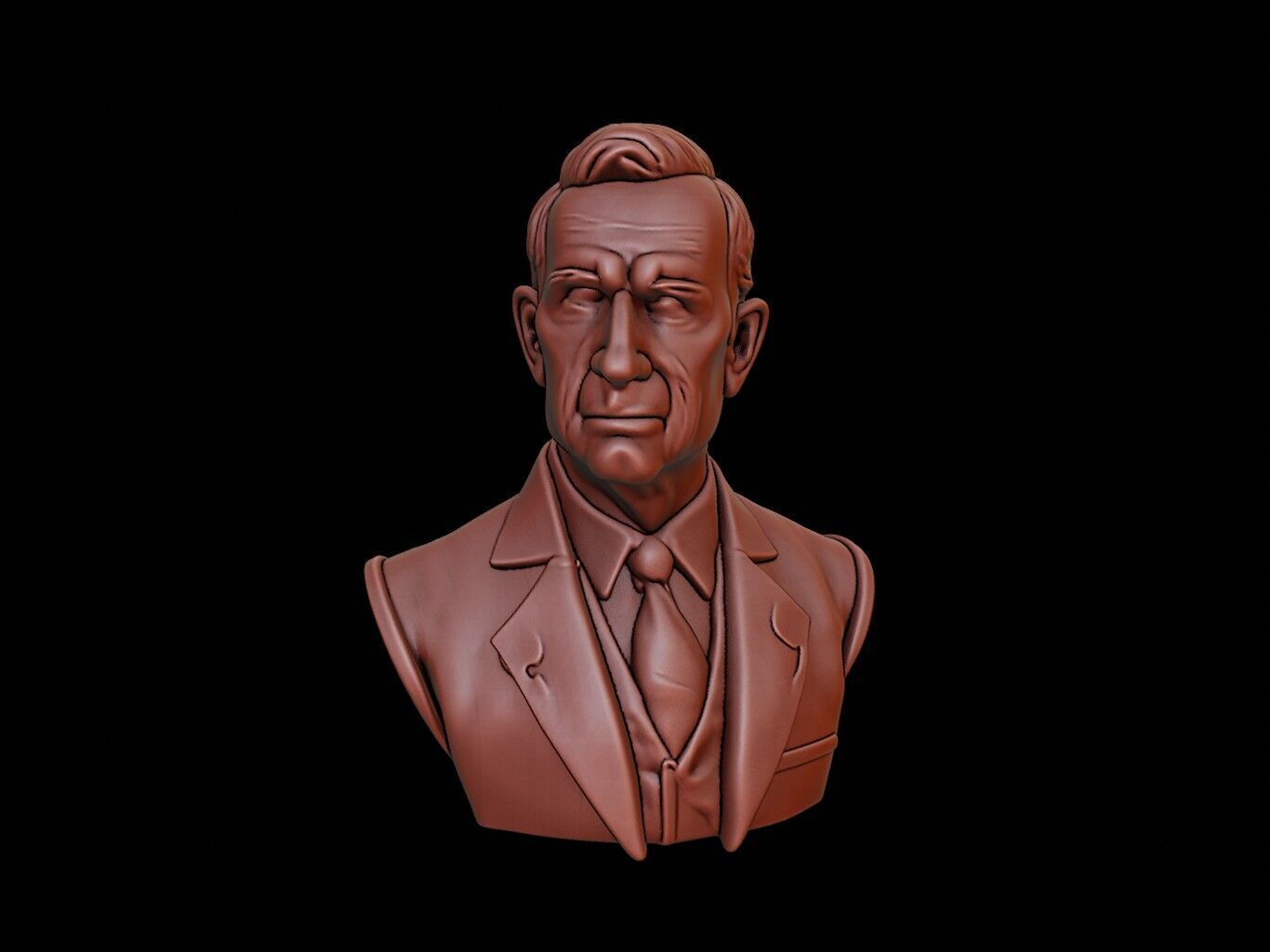 Calvin Coolidge Bust 3D print model_1