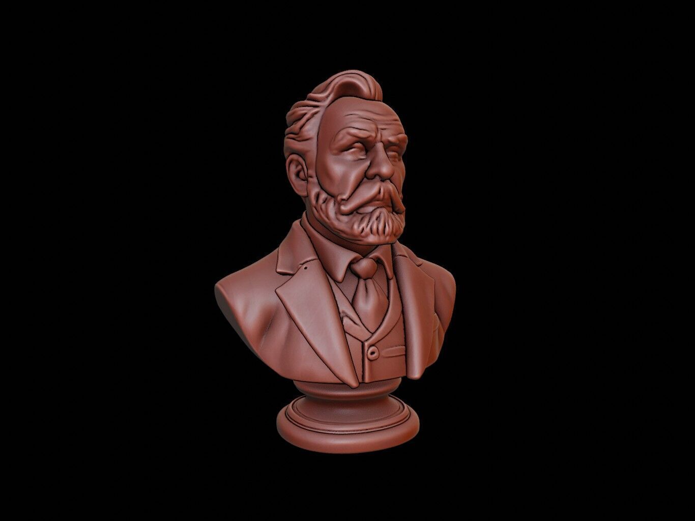 Chester A Arthur Bust 3D print model_1